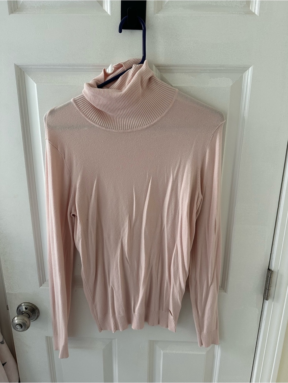 Light Pink Calvin Klein Turtleneck Sweater - Women